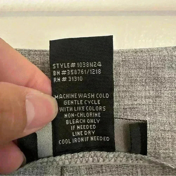 BCX Dress Pants Gray Heathered Stretch Pockets Lined‎ Size 13 Career Business - Picture 9 of 10